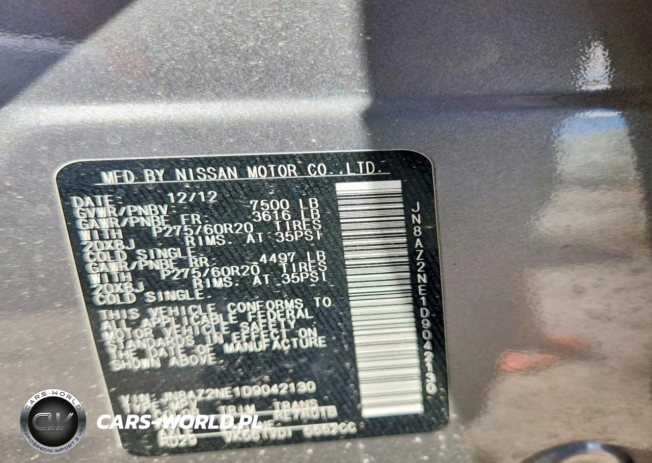 2013 Infi Qx56 VIN:JN8AZ2NE1D9042130 - 13