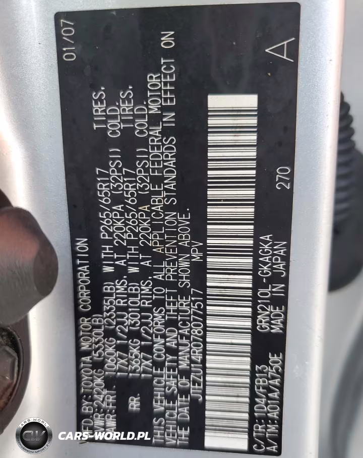 2007 Toyota 4Runner Sr5 VIN:JTEZU14R078077517 - 13