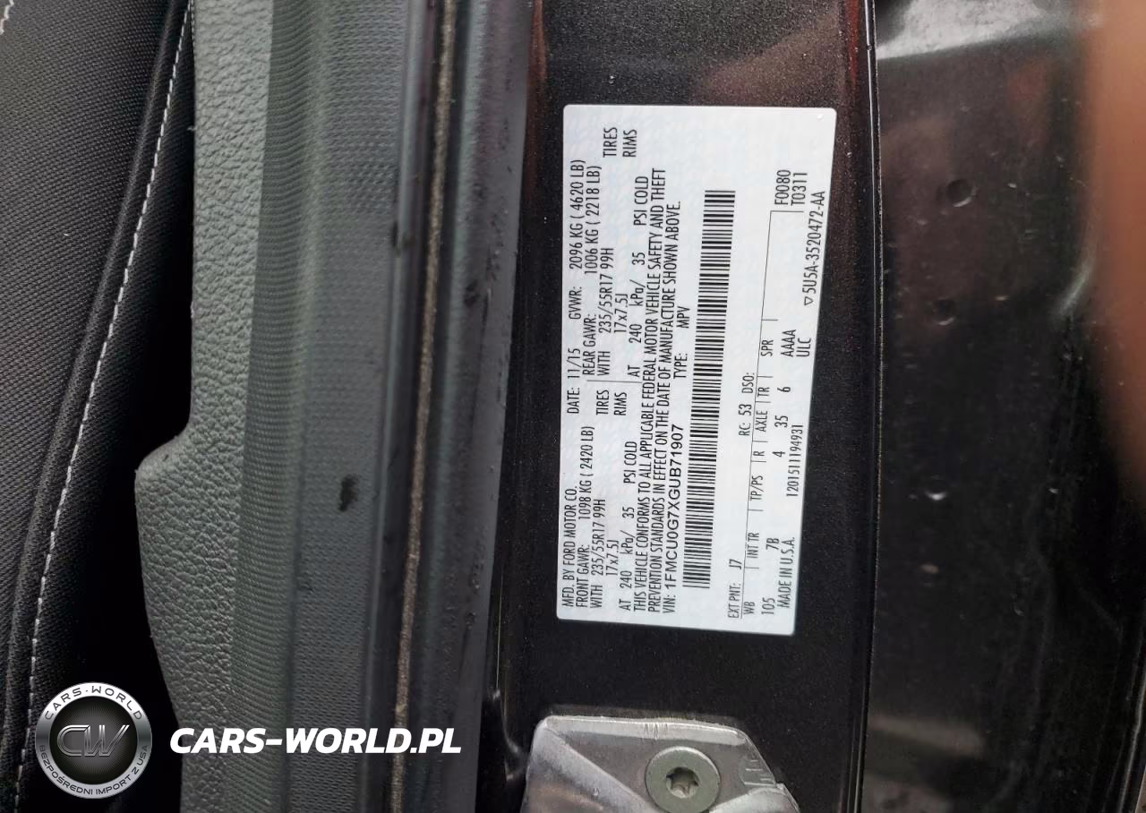 2016 Ford Escape Se VIN:1FMCU0G7XGUB71907 - 13