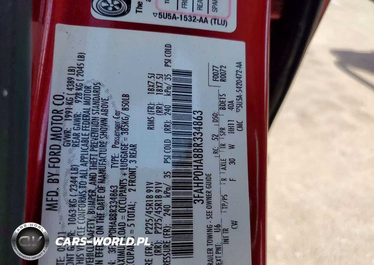 FORD FUSION SE VIN:3FAHP0HA8BR334863 - 12