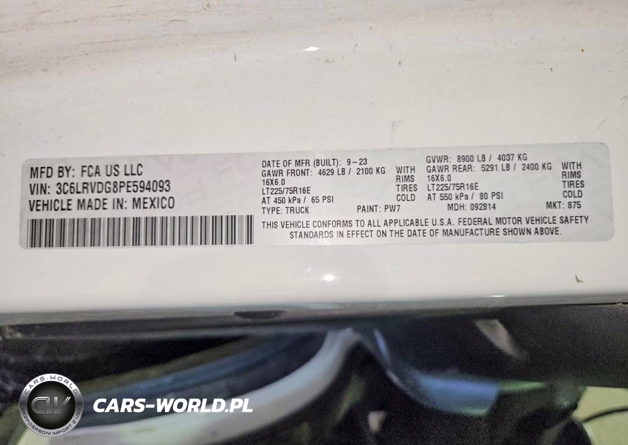 2023 Ram Promaster 2500 2500 High VIN:3C6LRVDG8PE594093 - 13