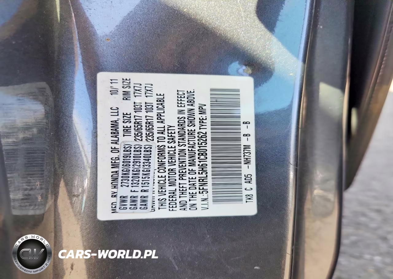 2012 Honda Odyssey Exl VIN:5FNRL5H61CB015262 - 13