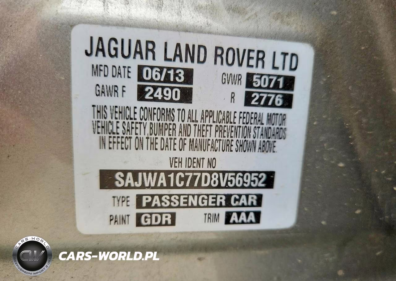2013 Jaguar Xj VIN:SAJWA1C77D8V56952 - 12