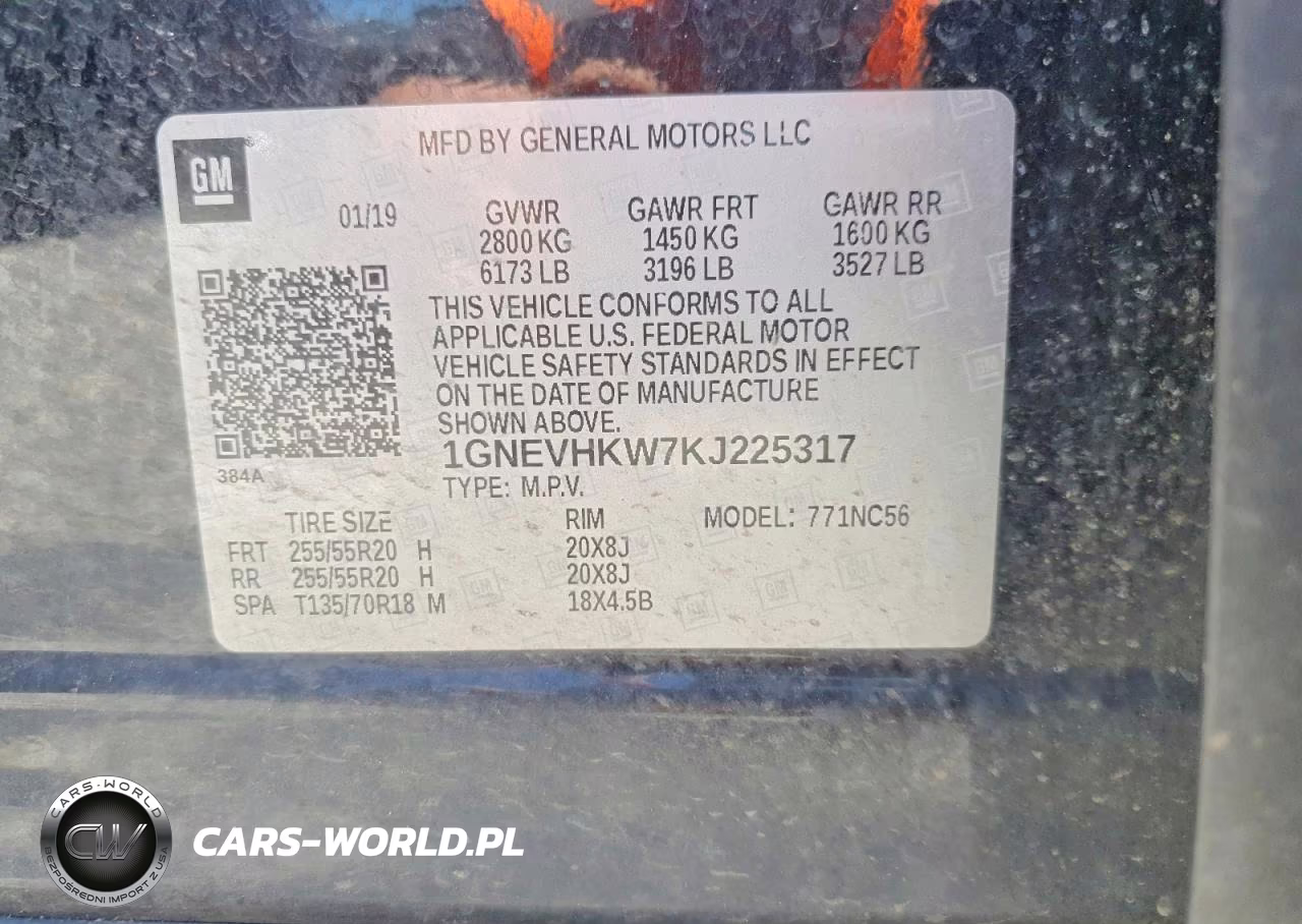 2019 Chevrolet Traverse Lt VIN:1GNEVHKW7KJ225317 - 13