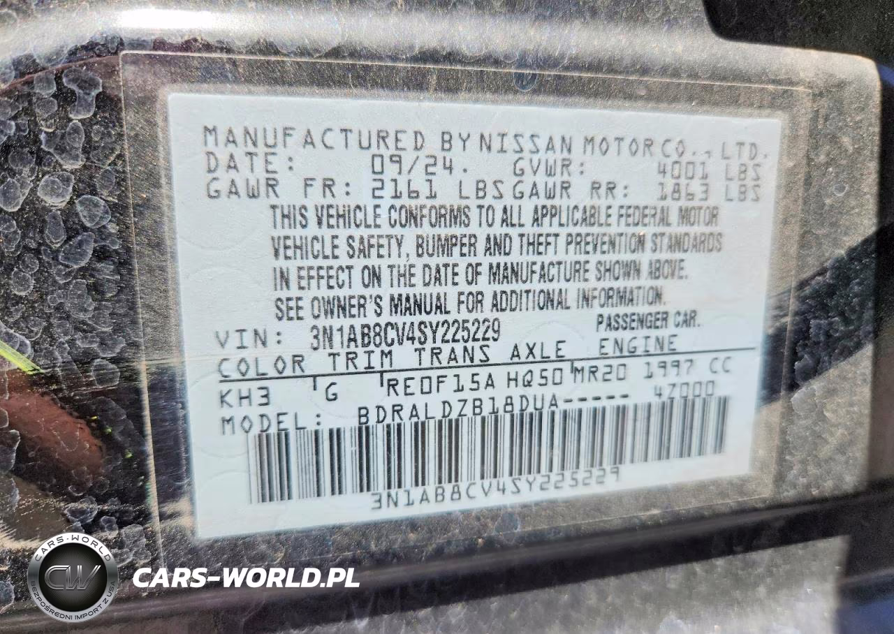 2025 Nissan Sentra Sv VIN:3N1AB8CV4SY225229 - 12