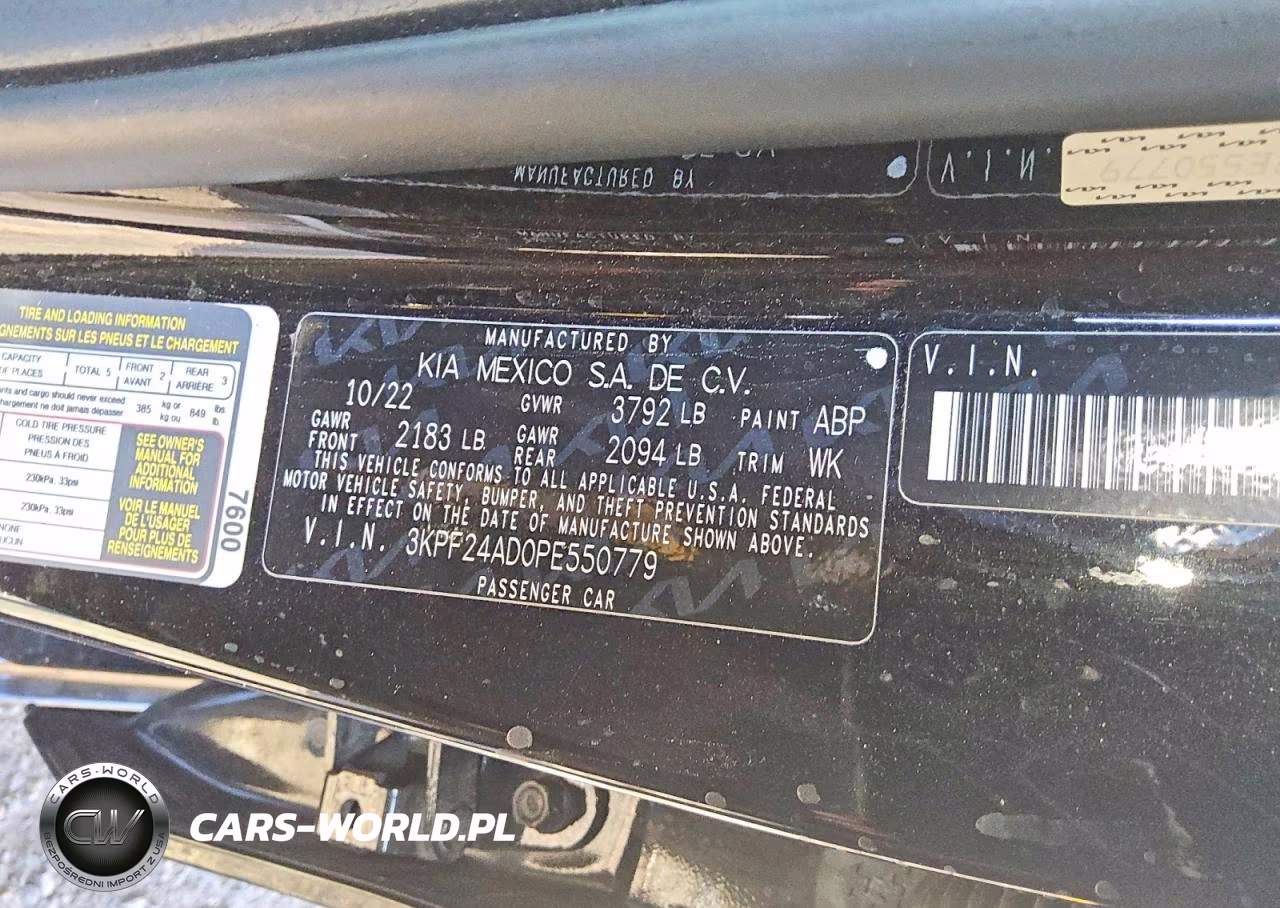 2023 Kia Forte Lx VIN:3KPF24AD0PE550779 - 12
