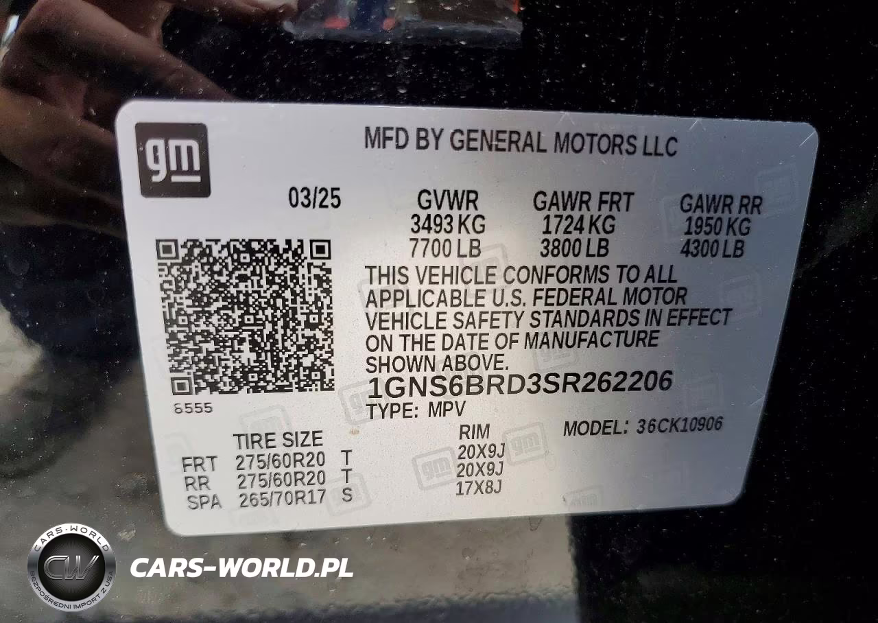 2025 Chevrolet Suburban K1500 Ls VIN:1GNS6BRD3SR262206 - 13