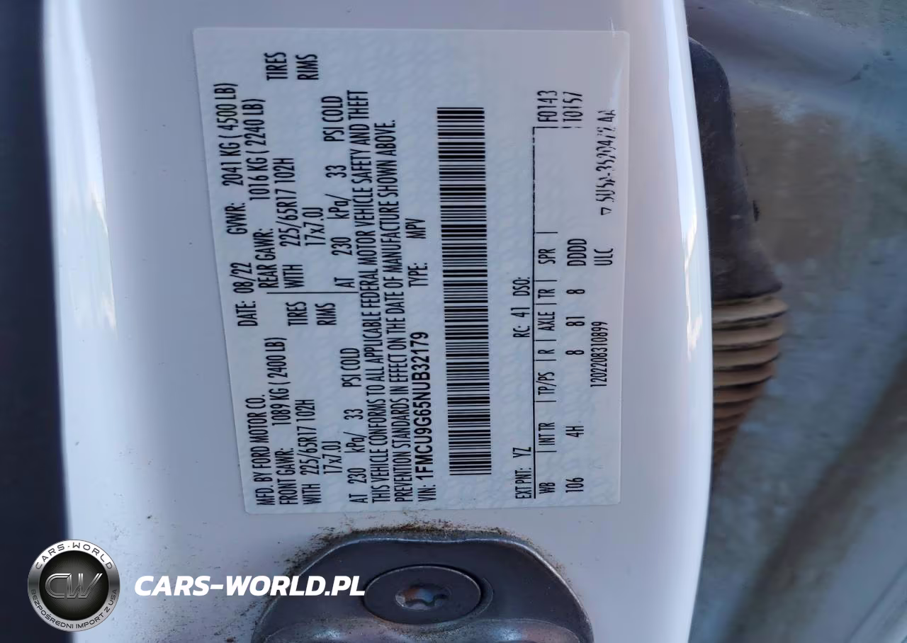 2022 Ford Escape Se VIN:1FMCU9G65NUB32179 - 12