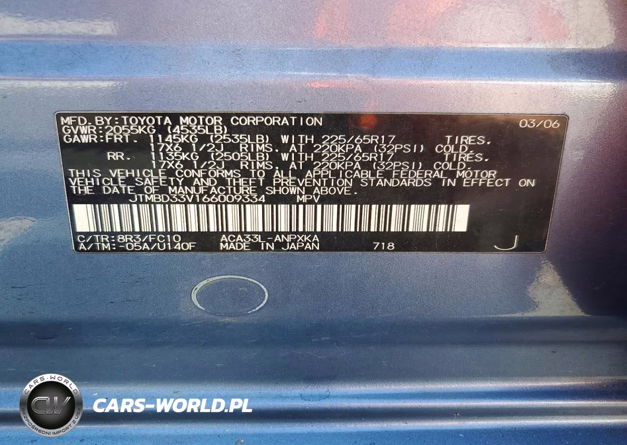 2006 Toyota Rav4 Base VIN:JTMBD33V166009334 - 13