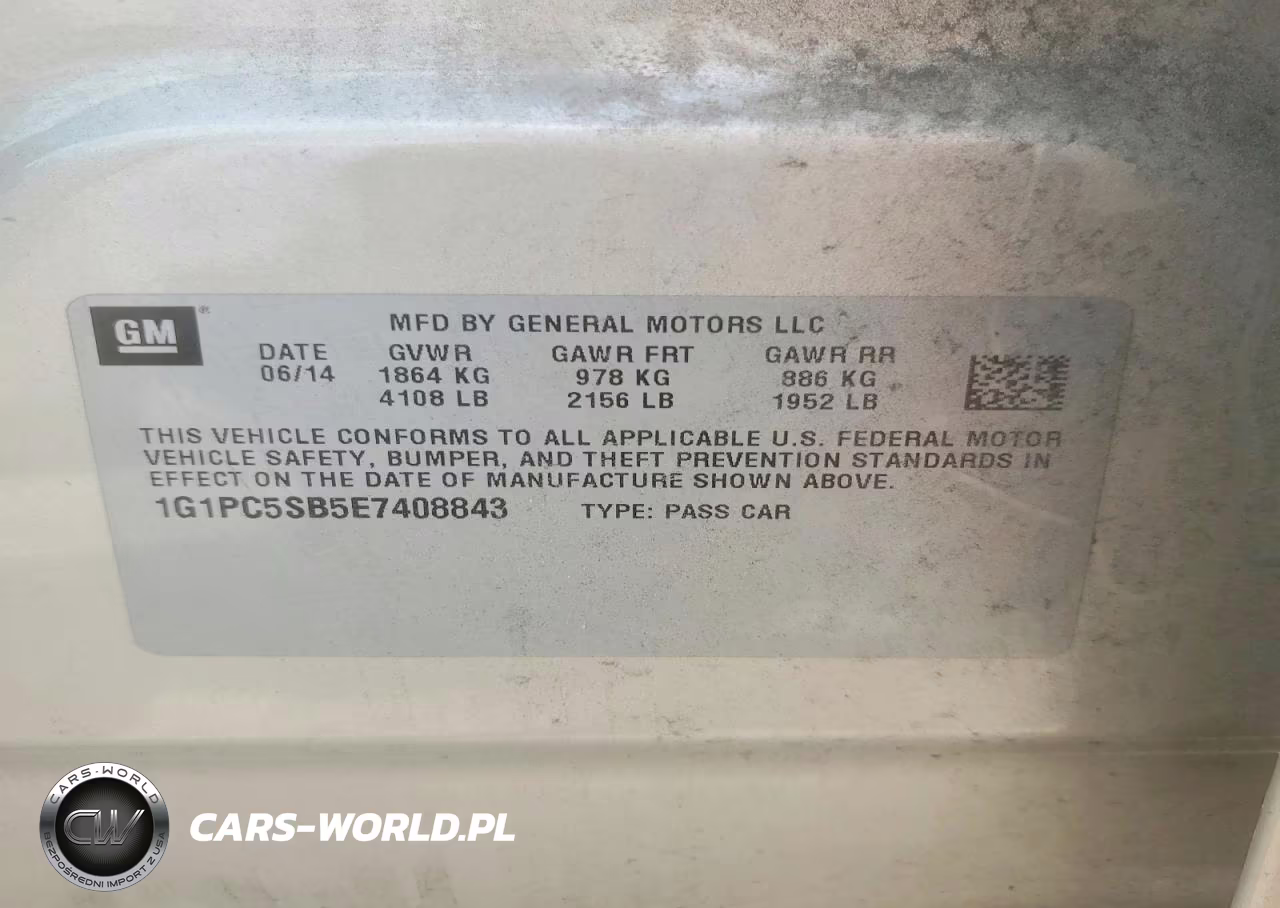 2014 Chevrolet Cruze Lt VIN:1G1PC5SB5E7408843 - 13