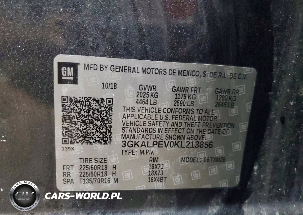 2019 GMC Terrain Slt VIN:3GKALPEV0KL213856 - 13
