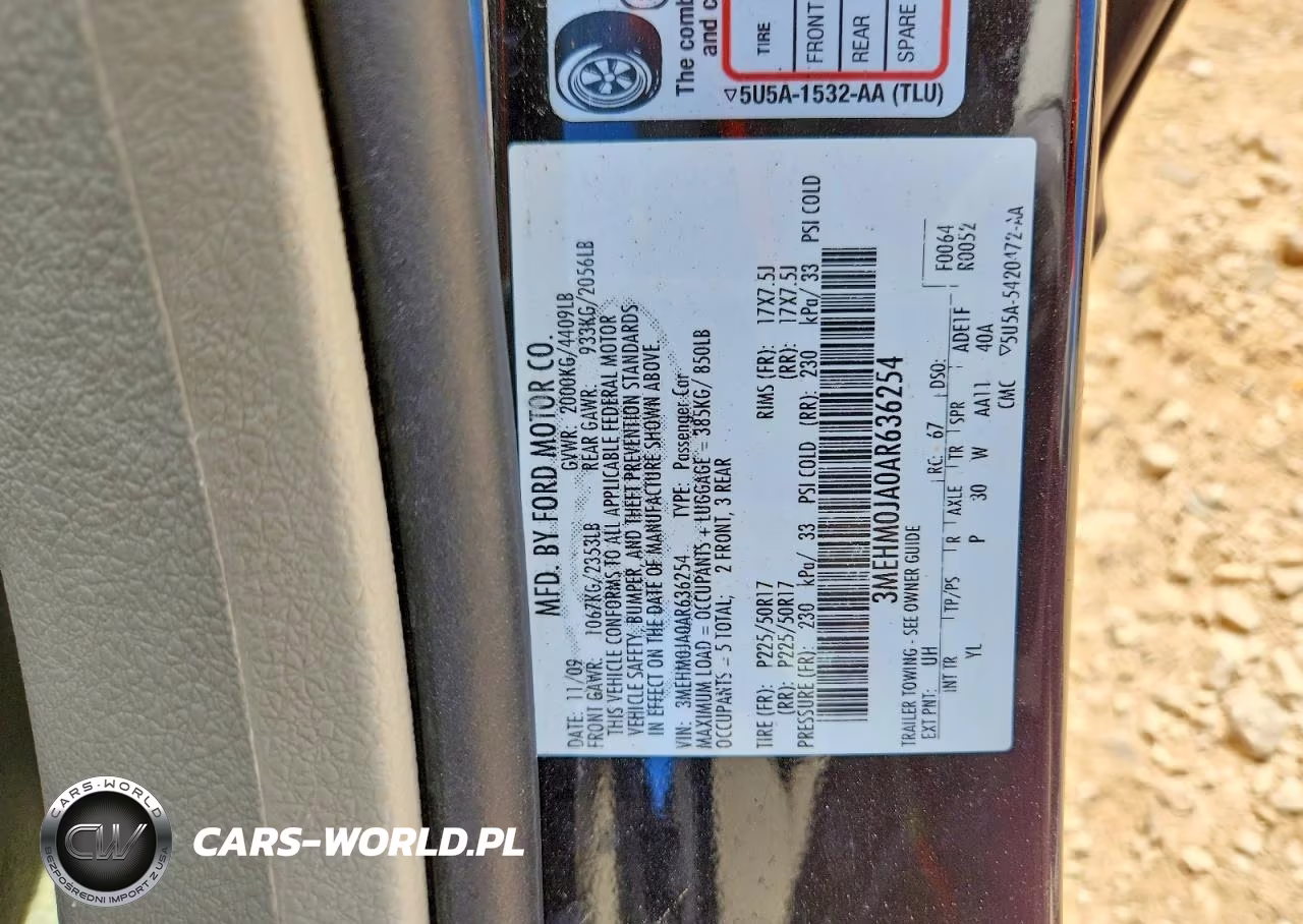 2010 Mercury Milan Premier VIN:3MEHM0JA0AR636254 - 13