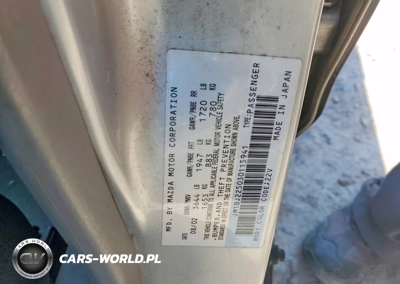 2003 Mazda Protege VIN:JM1BJ225030115941 - 12