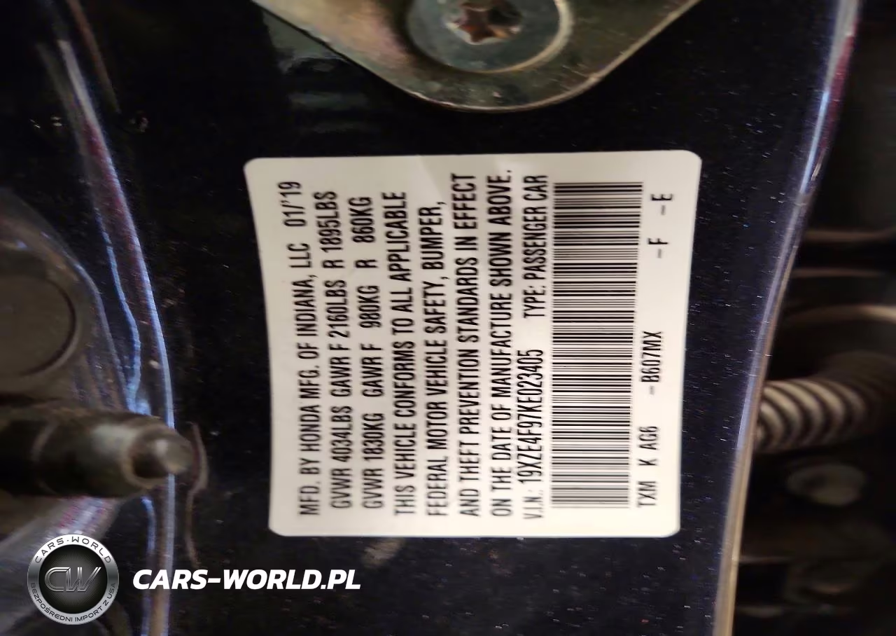 2019 Honda Insight Touring VIN:19XZE4F97KE023405 - 12