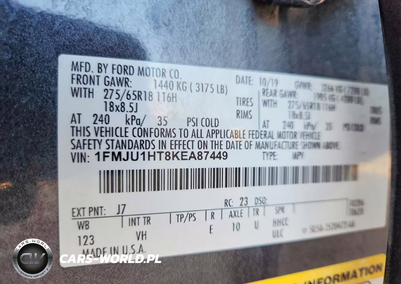 2019 Ford Expedition Xlt VIN:1FMJU1HT8KEA87449 - 13