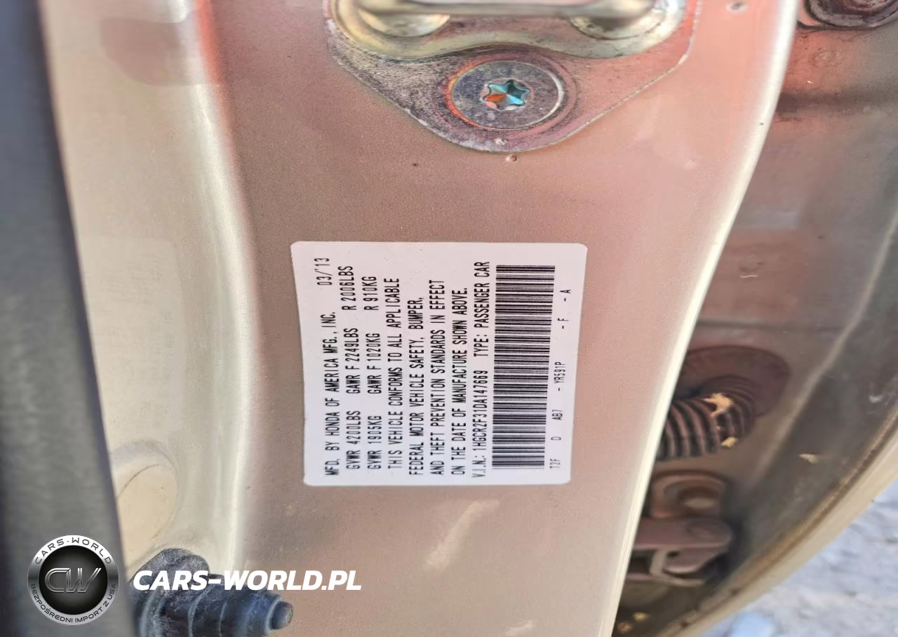 2013 Honda Accord Lx VIN:1HGCR2F31DA147669 - 12