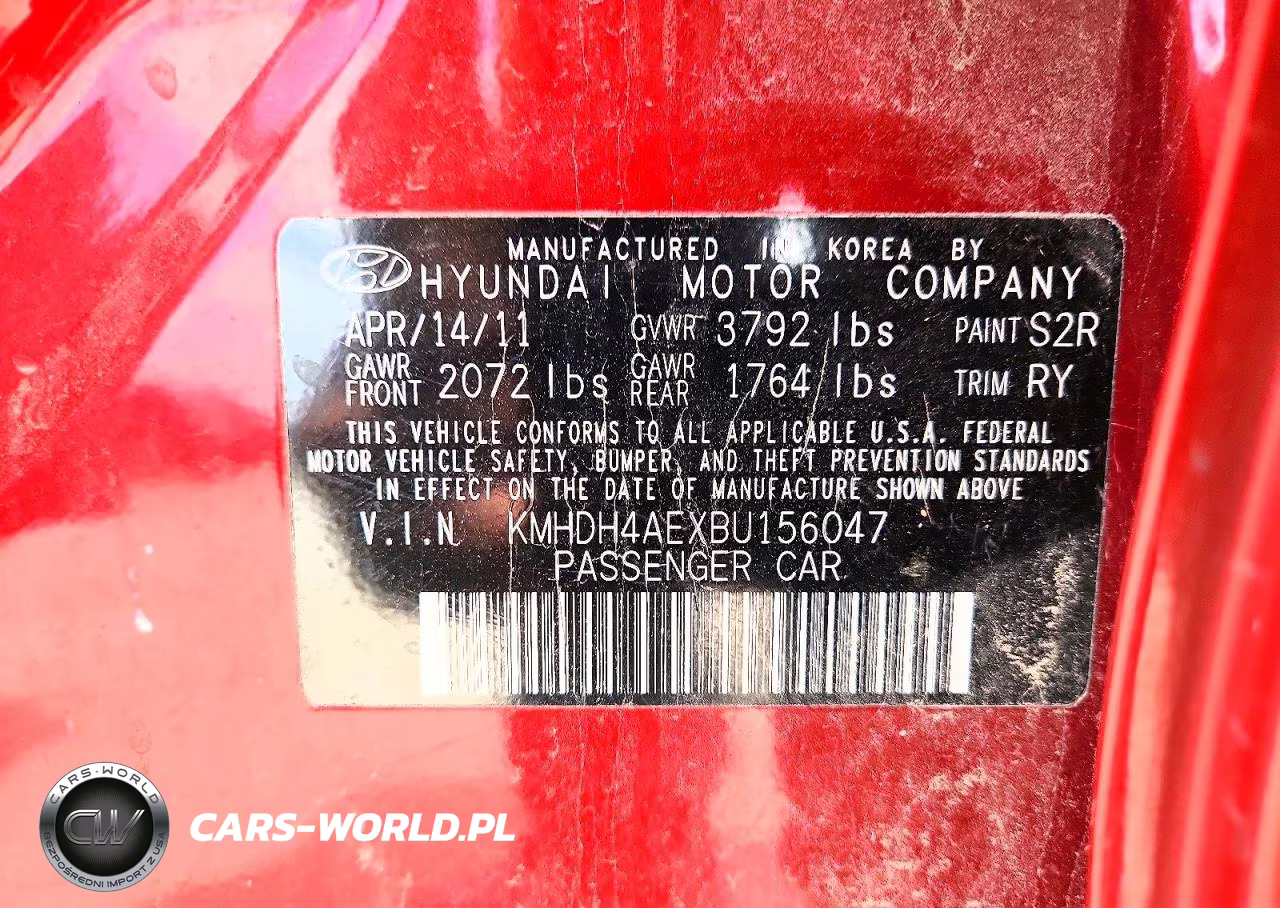 2010 Hyun Elantra VIN:KMHDH4AEXBU156047 - 12