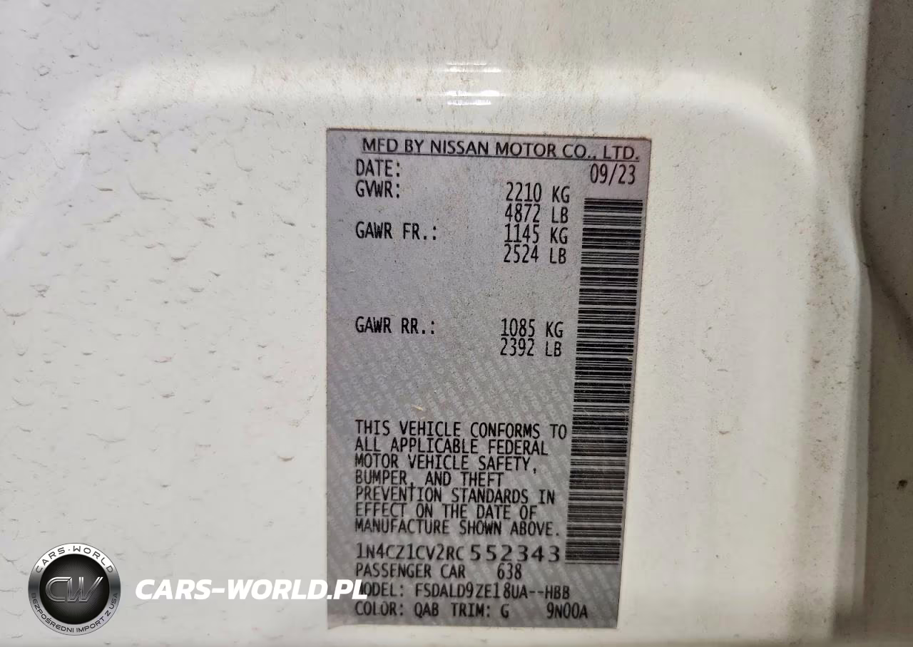 2024 Nissan Leaf Sv Plus VIN:1N4CZ1CV2RC552343 - 12