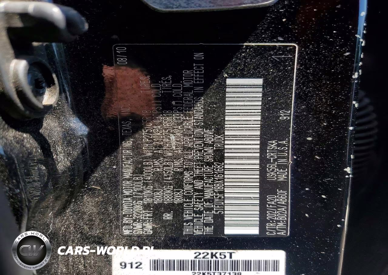 2011 Toyota Tundra Double Cab Sr5 VIN:5TFUY5F18BX161682 - 12