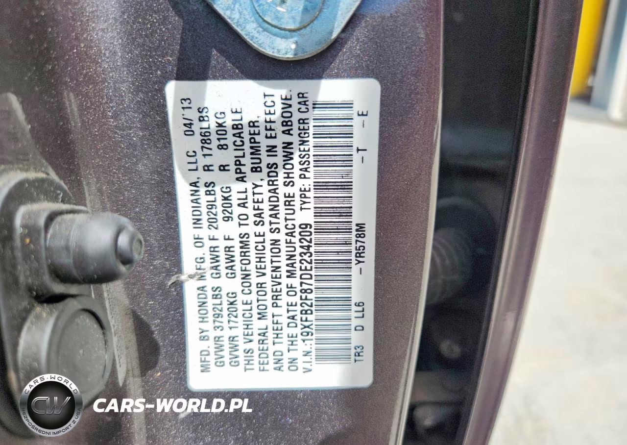 2013 Honda Civic Ex VIN:19XFB2F87DE234209 - 13