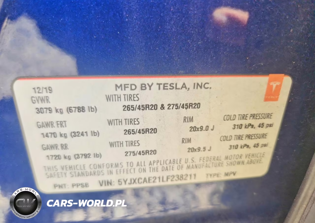 2020 Tesla Model X VIN:5YJXCAE21LF238211 - 12
