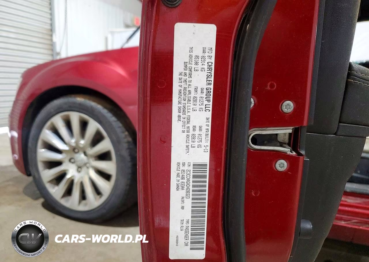 2013 Chrysler 300 VIN:2C3CCAAGXDH698323 - 12