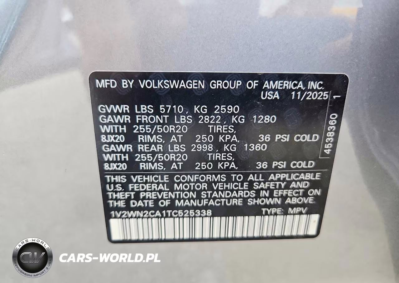 2026 Volkswagen Atlas Se VIN:1V2WN2CA1TC525338 - 14