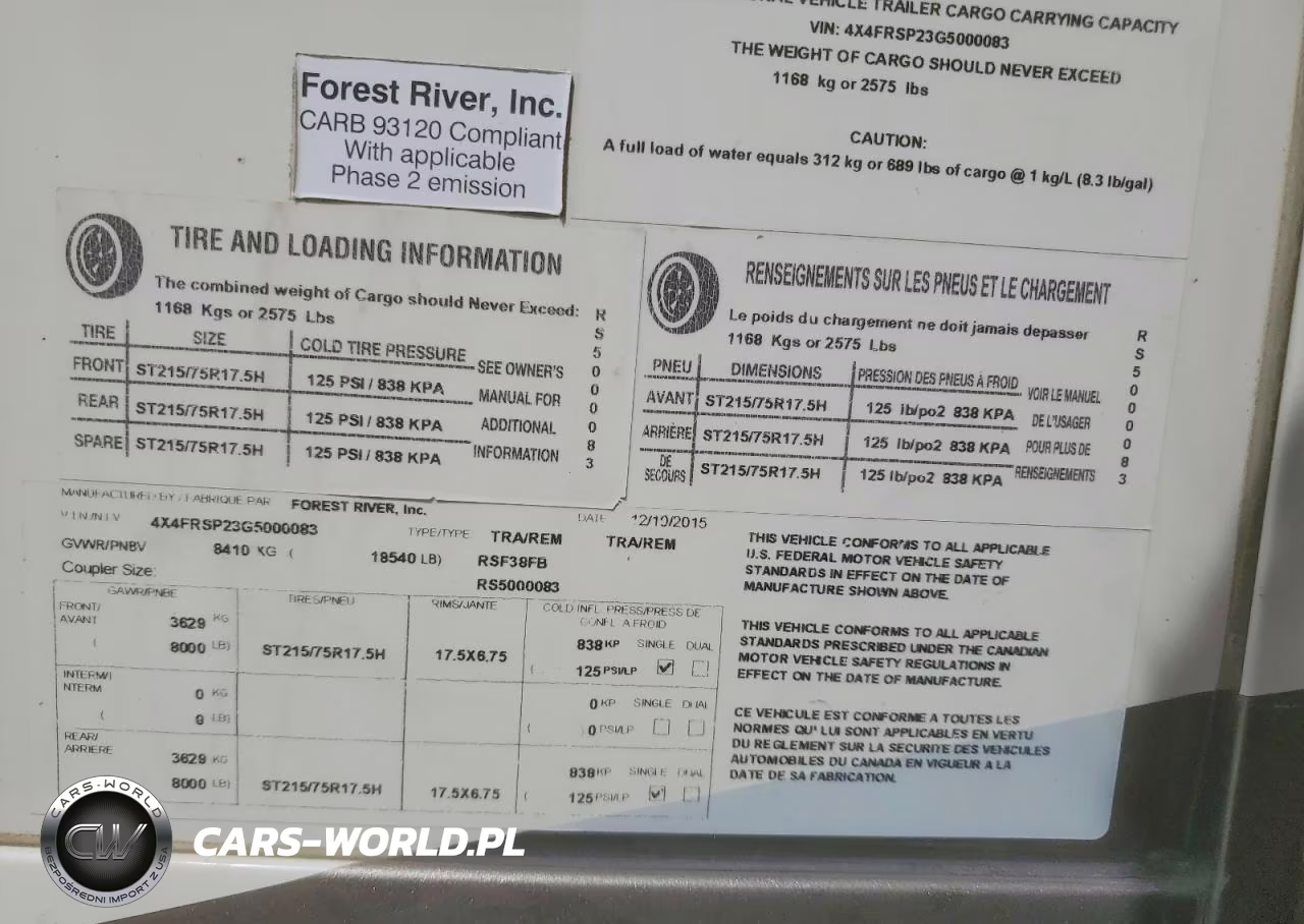 2018 Forest River Riverstone Camper VIN:4X4FRSP23G5000083 - 10