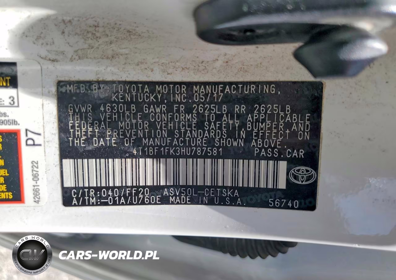 2017 Toyota Camry Se VIN:4T1BF1FK3HU787581 - 13