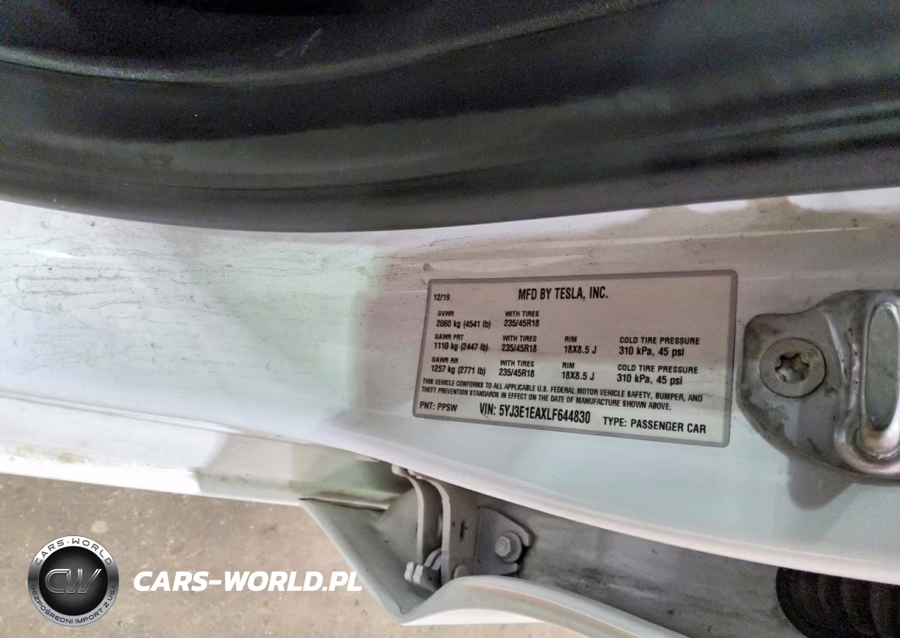 2020 Tesla Model 3 VIN:5YJ3E1EAXLF644830 - 12