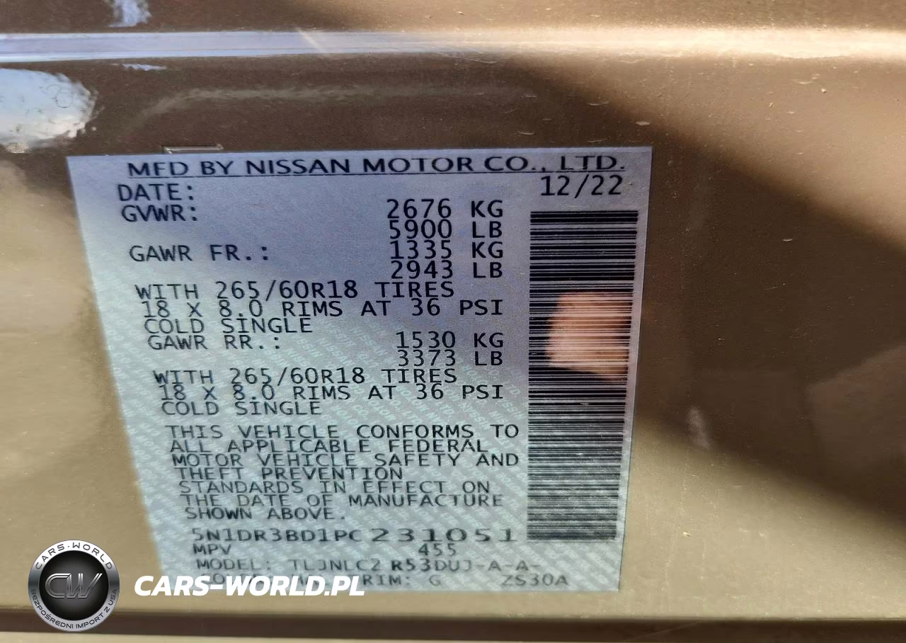 2023 Nissan Pathfinder Sv VIN:5N1DR3BD1PC231051 - 13