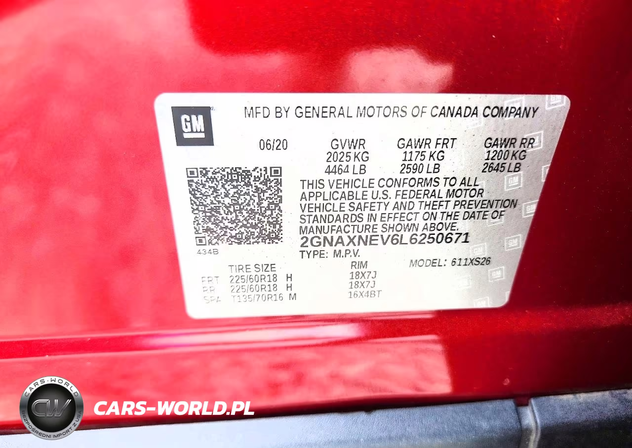 2020 Chevrolet Equinox Premier VIN:2GNAXNEV6L6250671 - 13