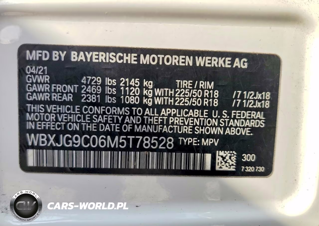 2021 BMW X1 xDrive28I VIN:WBXJG9C06M5T78528 - 13