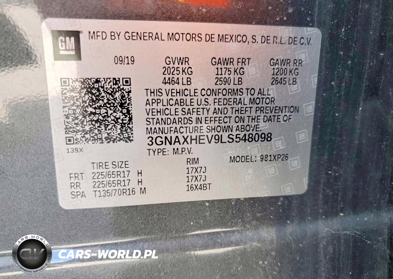 2020 Chevrolet Equinox Ls VIN:3GNAXHEV9LS548098 - 13