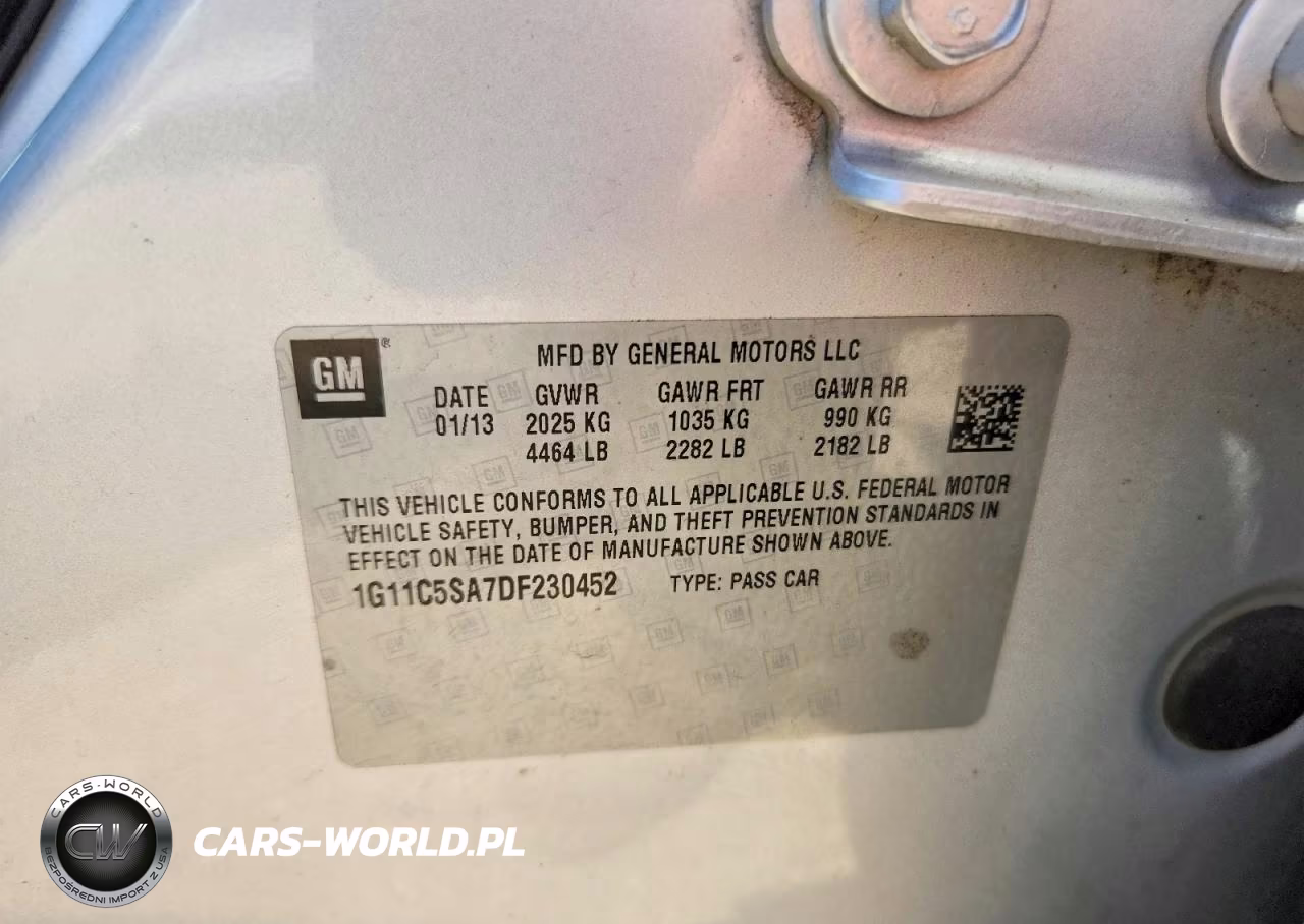 2013 Chevrolet Malibu 1Lt VIN:1G11C5SA7DF230452 - 12