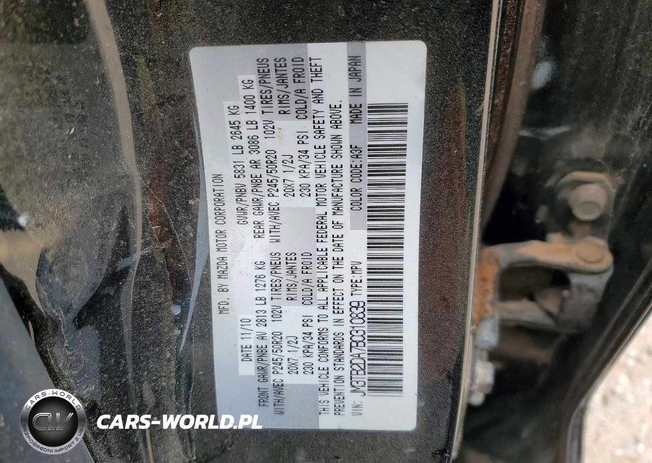 2011 Mazda Cx-9 VIN:JM3TB2DA7B0310839 - 13
