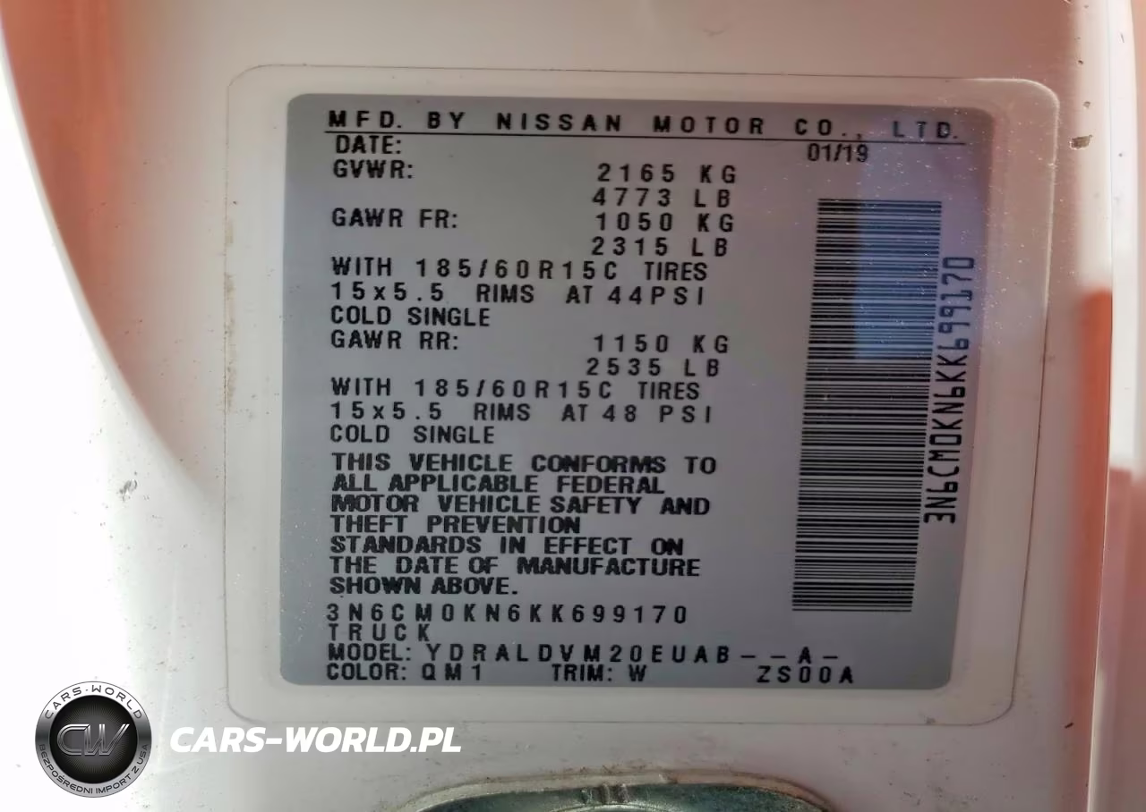 2019 Nissan Nv200 S VIN:3N6CM0KN6KK699170 - 13