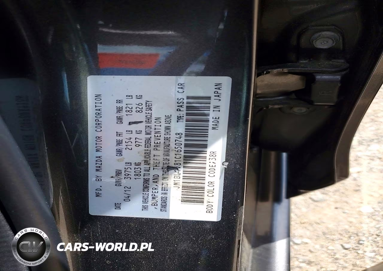 2012 Mazda 3 I VIN:JM1BL1V81C1650748 - 12