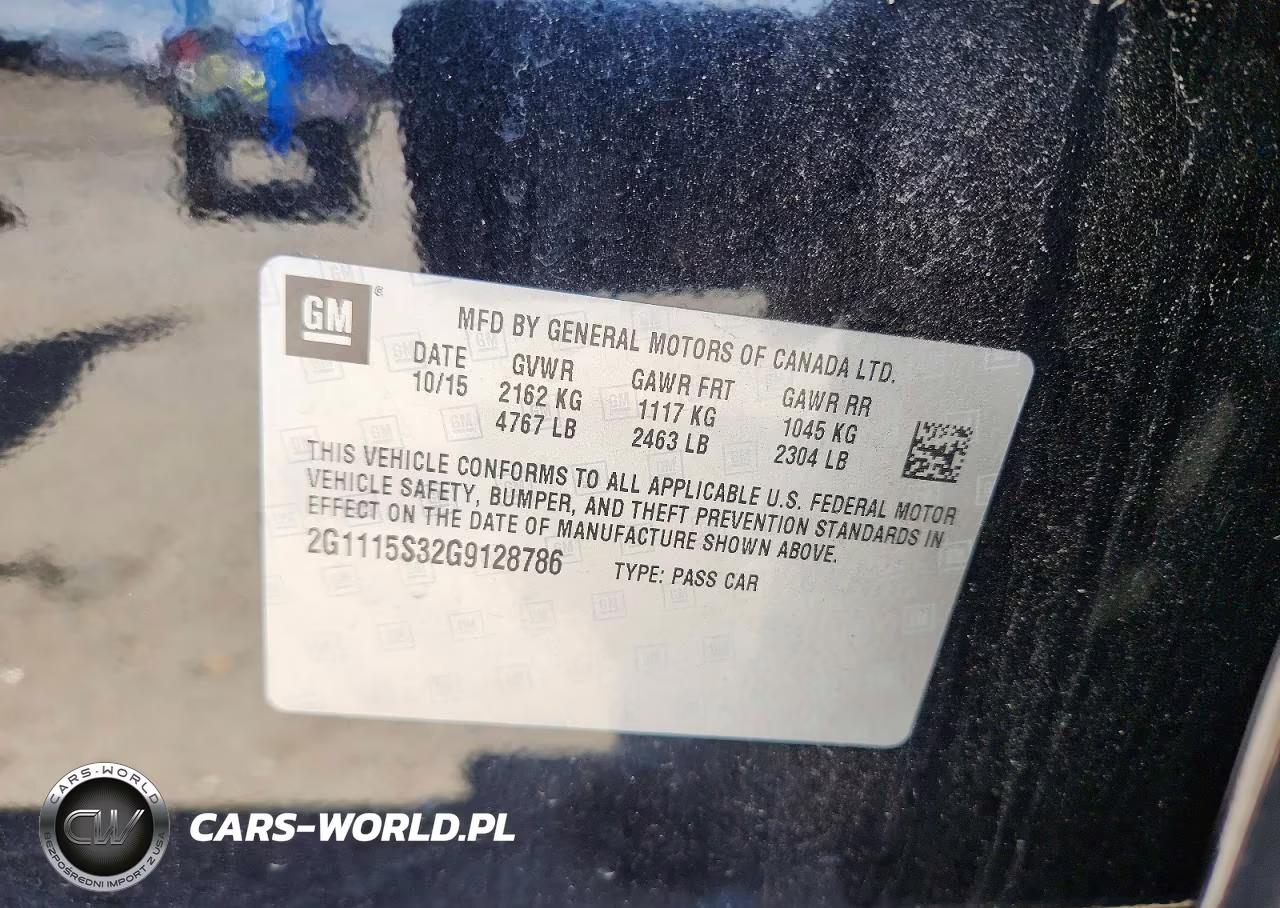 2016 Chevrolet Impala Lt VIN:2G1115S32G9128786 - 12