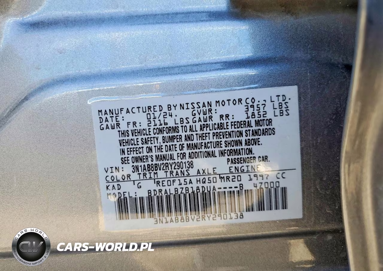 2024 Nissan Sentra S VIN:3N1AB8BV2RY290138 - 13