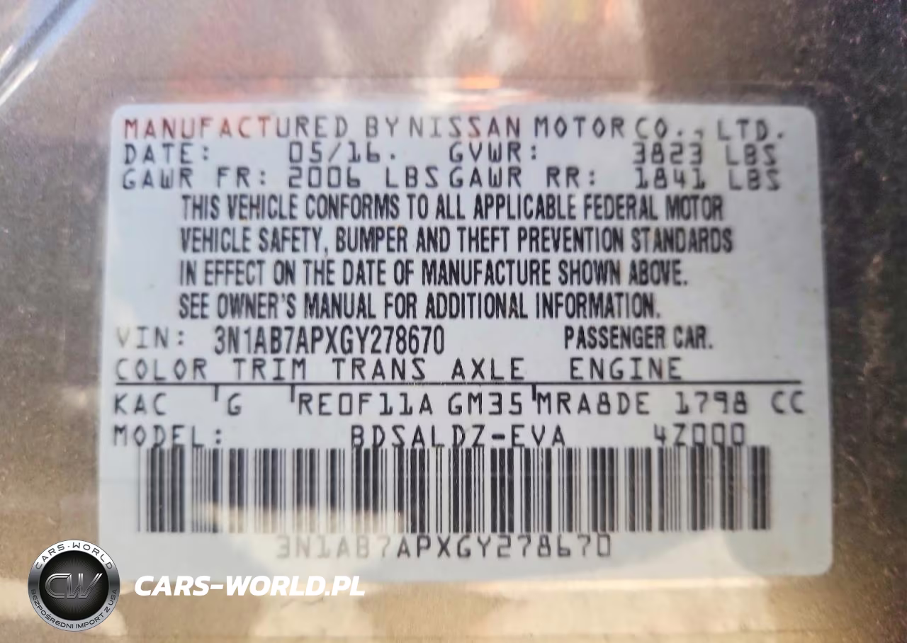 2016 Nissan Sentra Sv VIN:3N1AB7APXGY278670 - 12