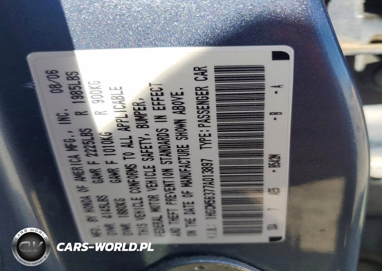 2007 Honda Accord Se VIN:1HGCM56377A013897 - 12