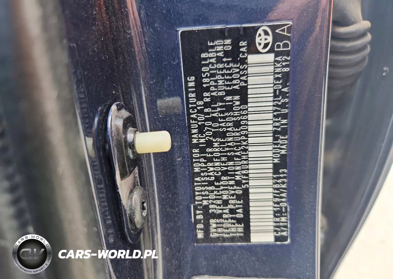 2019 Toyota Corolla Le VIN:5YFBURHE2KP909660 - 13