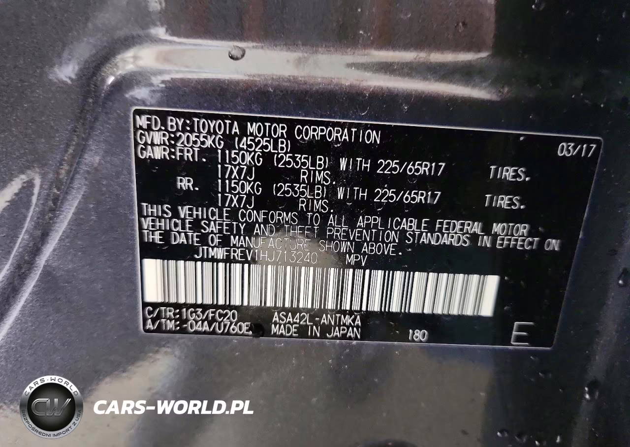 2017 Toyota Rav4 Xle VIN:JTMWFREV1HJ713240 - 14