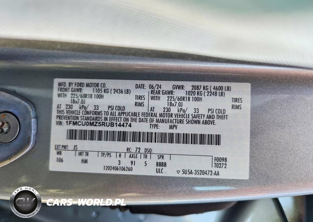2024 Ford Escape St Line VIN:1FMCU0MZ5RUB14474 - 13