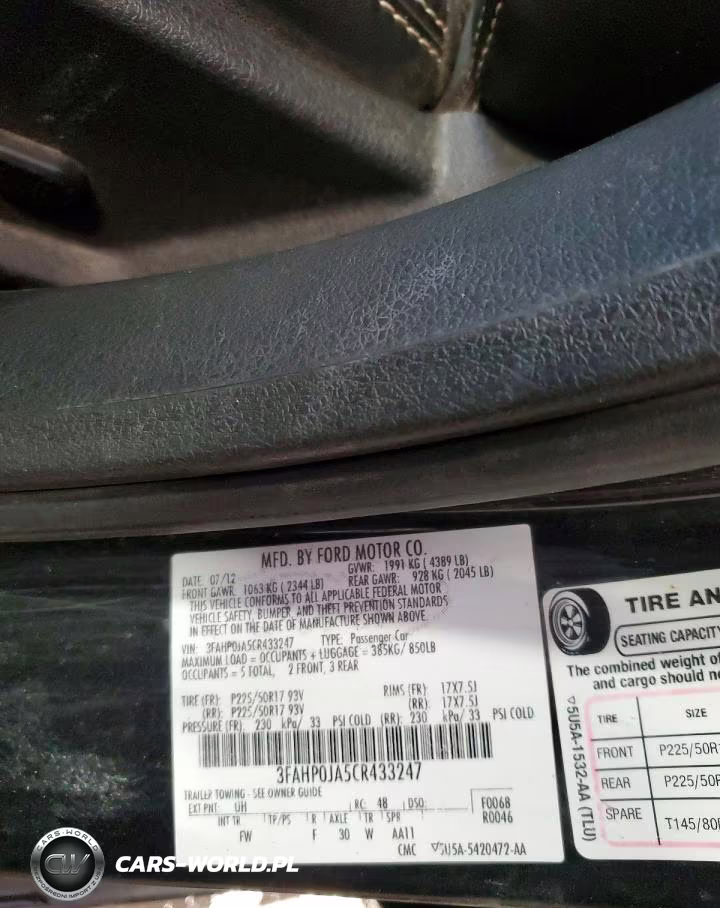 2012 Ford Fusion Sel VIN:3FAHP0JA5CR433247 - 13