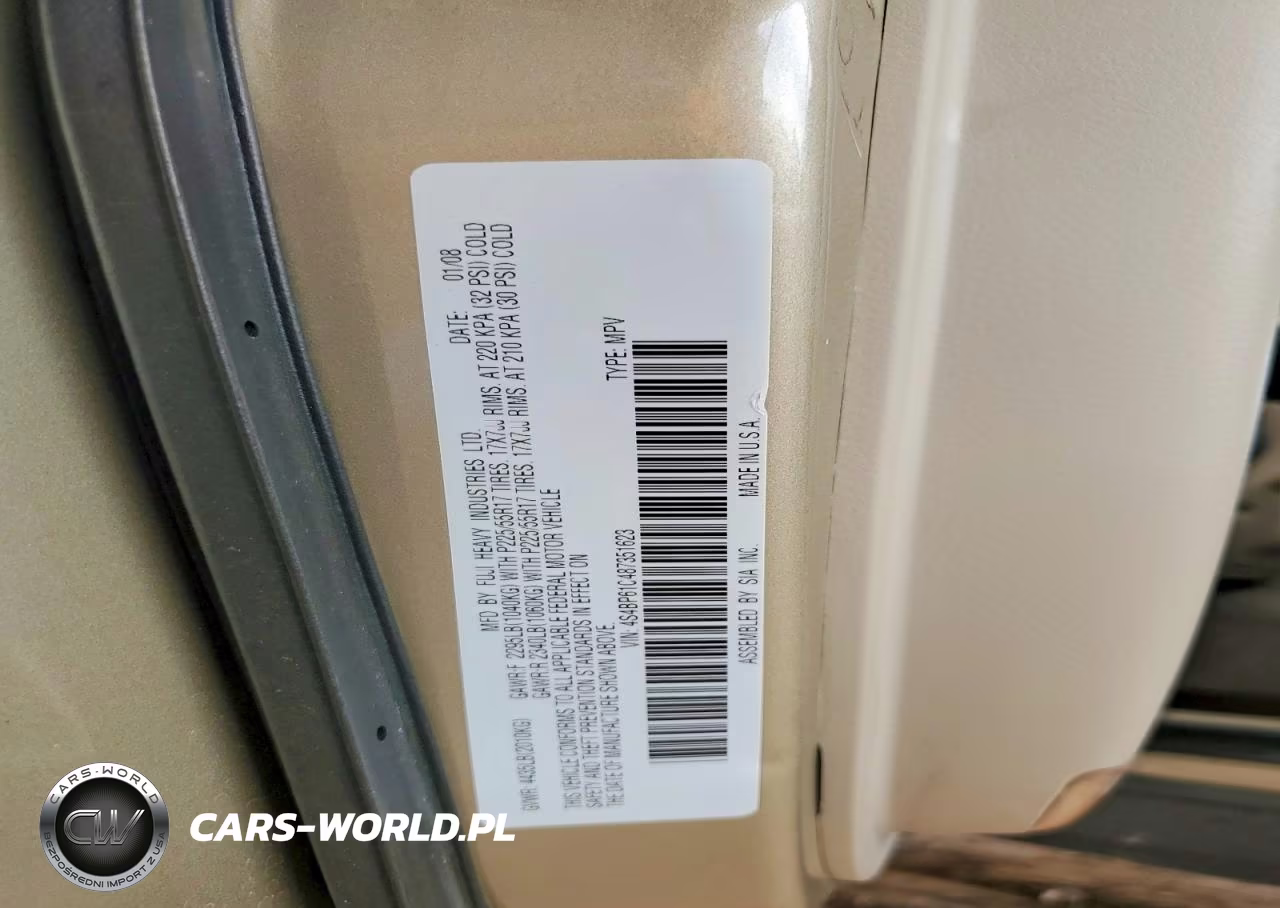 2008 Subaru Outback 2.5I VIN:4S4BP61C487351623 - 12
