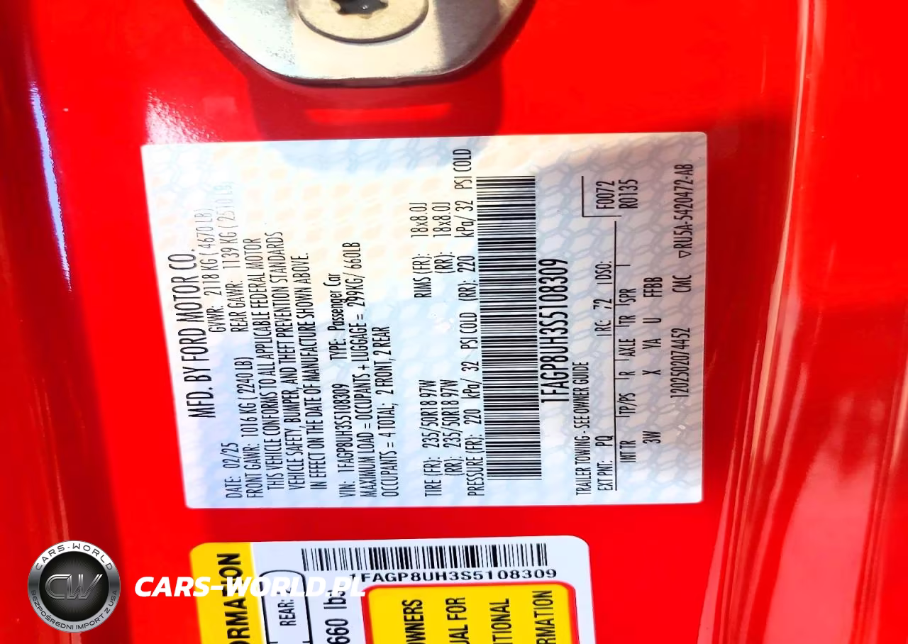2025 Ford Mustang VIN:1FAGP8UH3S5108309 - 13