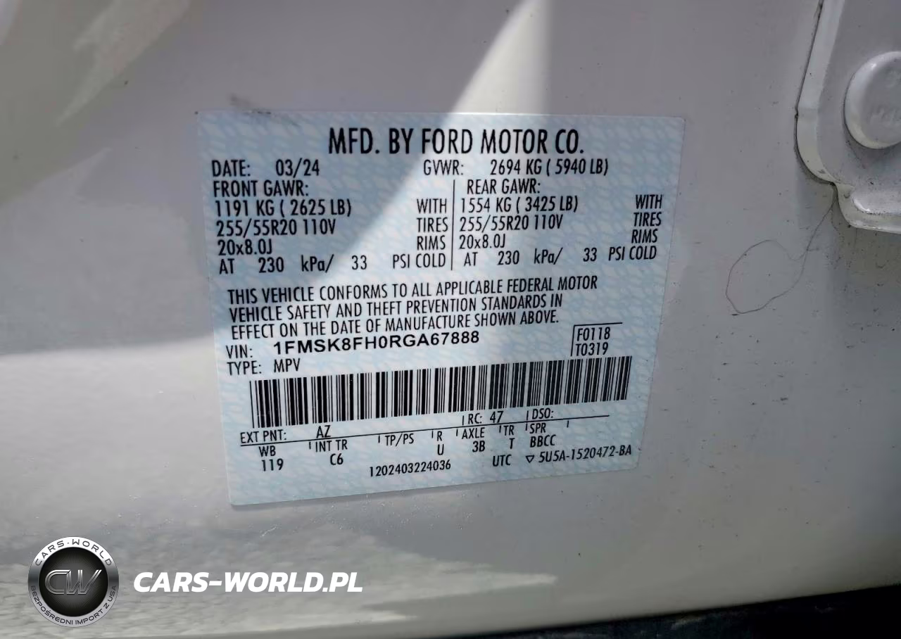 2024 Ford Explorer Limited VIN:1FMSK8FH0RGA67888 - 13