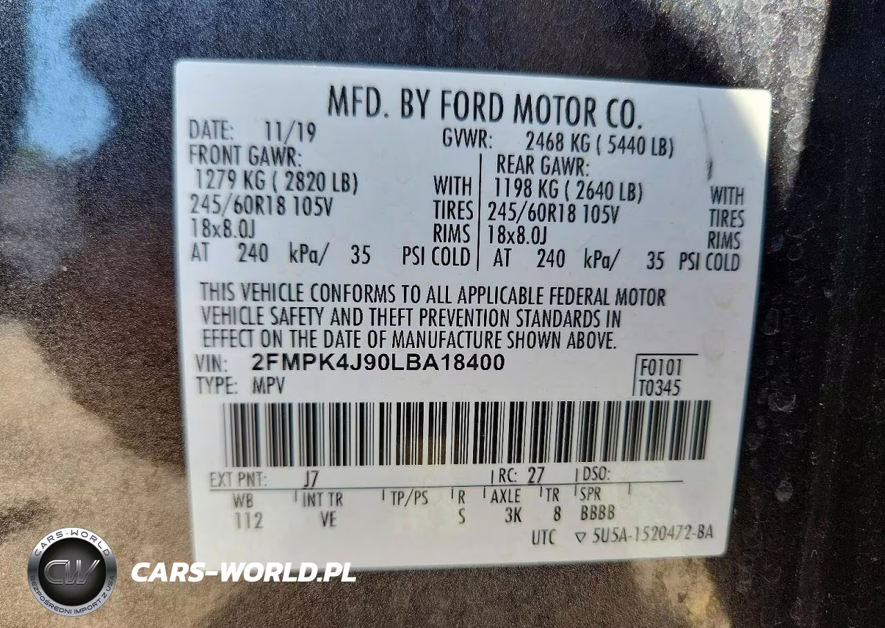 2020 Ford Edge Sel VIN:2FMPK4J90LBA18400 - 13